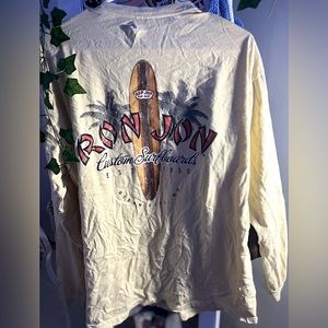Unisex Pastel Yellow Comfort Colors Ron Jon Surf Shop Long Sleeve T-Shirt